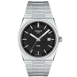 Tissot mens PRX 316L stainless steel case Dress Watch Grey T1374101105100