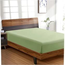 FreshCulture King Fitted Sheet Only - Hotel Quality Fitted Sheet King Size - Ultra Soft & Breathable - Brushed Microfiber - Deep Pocket - Cooling Fitted Sheets for King Size Bed (Sage Green)