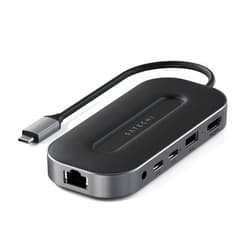 Satechi USB C Hub Multiport Adapter, USB4 6 in 1 with 8K HDMI, 100W USB C PD Charging, 2X USBC and 1x USB-A Data Ports, Ethernet, Audio Jack, for MacBook & Windows