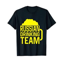 Funny Russian Pride Tee Russia Drinking Team design Russian Flag Country Beer Funny T-Shirt