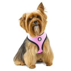 Furhaven Adjustable Padded Mesh Dog Harness - Pink, Medium