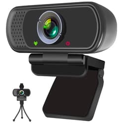 XPCAM Full HD 1080P Webcam with Privacy Shutter and Tripod, Pro Streaming Web Camera with Microphone, Widescreen USB Computer Camera for Laptop Desktop