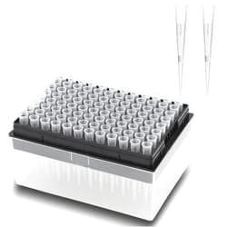 ONiLAB Scientific Universal 20ul Pipettor Tips Lab Transparent Liquid Pipettor Tips with Box Non-pyrogenic DNAse/RNAse Free Autoclavable 1 Rack 96 Tips (20ul, 96)