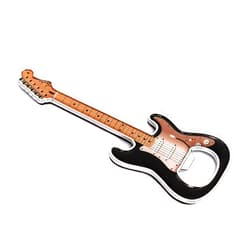 LanHong 1 Piece/Set Bottle Opener Beer Guitar Shaped Bottle Opener Guitar Gift Kitchen Gadgets for Drinkers Music Guitar Lover (Black)