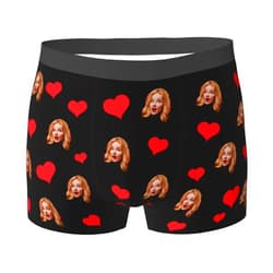 Tmqytuox Custom Boxers Underwear For Men Boyfriend Husband, Personalized Boxer Briefs With Face Funny Gifts For Him