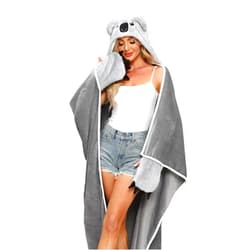 OUSIEDISIE Wearable Hooded Blanket for Adults,Super Soft Warm Hoodie Wrap Plush Flannel Cloak Gifts for Women Men
