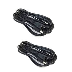 HUALAND 2pcs/Pack 5m/16.4ft Black 5.5mm x 2.5mm DC Plug Extension Cable DC Extension Cable Cord with Male to Female 2.5mm x 5.5mm Connectors DC Power 12V 5.5mm x 2.5mm Barrel Male Plug Connector