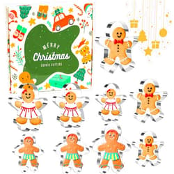 KAISHANE Gingerbread Man Cutters set 9 Pieces Stainless Steel Boy and Girl Cookie Cutter Biscuit Cutter Shapes for Christmas Holiday