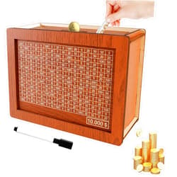 Orandan Wooden Money Saving Box - Secure Cash Vault & Savings Bank for Adults & Kids - Save Your Money with Cashbox Saver Box.