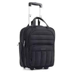 BAGSMART Underseat Carry on Luggage with Wheels, 16-inch Under Seat Luggage, Lightweight Travel Luggage Travel Suitcase for Women, Personal Item Bag, Black