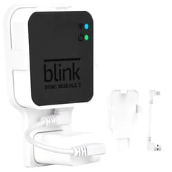 ALERTCAM Outlet Wall Mount for Blink Sync Module 2, Mounting Bracket Holder with Short Cable for All-New Blink Outdoor Indoor Home Security Camera Sync Module, No Messy Wires or Screws