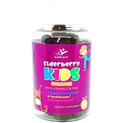 SUPPLEXY Elderberry Kids , Multivitamin Gummies , Immune Support with VIT C & Zinc , Daily Children Vitamins Gummy , Multivitamin for Kids , Natural Berry Flavor , Supplements for Kids , 60 Delicious Gummy.