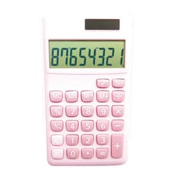 YAMHOHO Basic Standard Calculators Small Digital Desktop Calculator with 8-Digit LCD Display, Battery Solar Power Smart Calculator Children's School Adult Office Family Standard Functions (8 Bit Pink)