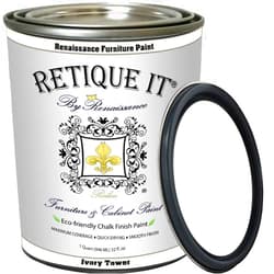 Retique It Chalk Furniture Acrylic Paint by Renaissance DIY, 32 oz (Quart), 32 Fl Oz, White