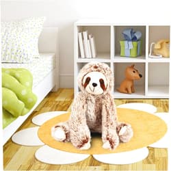 Easfan 17'' Sloth Stuffed Animal Realistic Cute Plush Toy Soft Tree Sloth Plushie Stuff Adorable Birthday for Kids Boys Girls, Brown