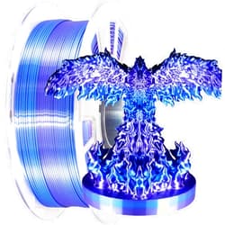 MIKA3D 3D Printer Filament Silk PLA Purple Color Change to Silk Sapphire Blue, 1.75mm 3D Printing Filament, 2 Color Change Multi Colored, 1KG Silk PLA Purple to Blue