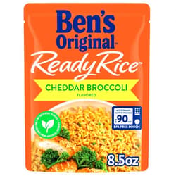 BEN'S ORIGINAL Ready Rice Cheddar Broccoli Flavored Rice, Easy Dinner Side, 8.5 oz Pouch