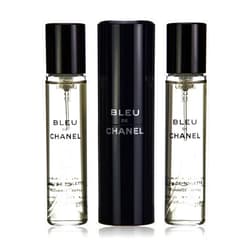 CHANEL Bleu De Eau De Toilette Travel Spray & Two Refills for Men - 3x20ml/0.7oz,