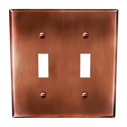 ENERLITES Double Toggle Light Switch Metal Cover Plate, Wall Plate, Stainless Steel 201, Corrosion Resistant, Standard Size 2-Gang 4.50