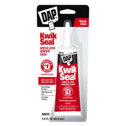 DAP Kwik Seal Kitchen & Bath Adhesive Caulk, White, 2.8 oz (7079800954)
