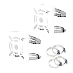 Fox Baby Universal Vertical Pole Mounting Bracket for CCTV Security Camera PTZ Dome, Wall Mounting Loop Bracket with 8 Loops (2 Pcs)