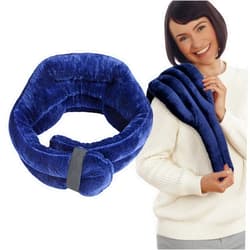 SunnyBay Microwave Heating Pad, Microwavable Heated Neck and Shoulder Wrap with Wide Neck Coverage, Hands-Free Moist Aromatherapy Hot Pack with Lavender, 26x7 Inches, 2.5 lbs, Navy Blue