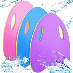 RoundFunny 3 Pcs Swimming Kickboard for Kids Swim Training Aid Kickboard with Handrail Hole Bicolor Kick Boards for Children Swimming Pool Board Auxiliary Equipment for Exercise Toddler Beach Summer