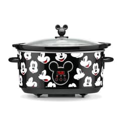 Babycakes Disney Mickey Mouse 7-Quart Digital Slow Cooker with Sound - Food Warmer for Dips, Soup & More - with Removable Stoneware - Kitchen Essential for Parties