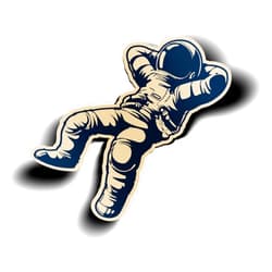 Imakestickerz.com IMS Astronaut Space Vinyl Sticker Waterproof Decal for Laptop Bottle - 3 Pack