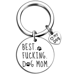 Isiyu Dog Mom Gifts for Women Mom Mother’s Day Gifts Dog Loves Paw Prints Gift Cute Mom Keychain from Daughter Son Mom Birthday Thanksgiving Gifts for Her Best Mom Ever Creative Gag Gifts