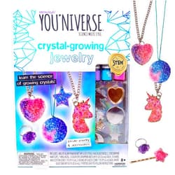 YOUNIVERSE Just My Style You*niverse Crystal Growing Accessories by Horizon Group USA, Girl STEM Kit, Design 8 Crystal Growing Accessories, Make Your Own Crystal Pendants, Sparkling Hair Pins, Ring & More, Pink