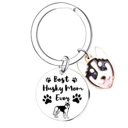 Nfyxcaz Husky Mom Gifts Husky Keychain Christmas Birthday Gifts For Husky Lovers Husky Jewelry Husky Dog Accessories