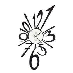Arti & Mestieri Arti e Mestieri Big Bang Wall Clock Black and Frosted Glass