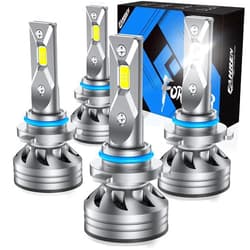 FAHREN 9005/HB3 9006/HB4 Light Bulbs Combo, Super Brighter 6500K Cool White 9005 9006 Driving Light Bulbs with Fan, Plug and Play, Off Road Use or Fog Light, Pack of 4