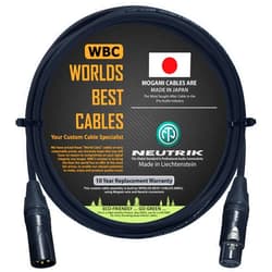 WORLDS BEST CABLES 3 Foot - AES/EBU Digital Audio Cable Custom Made by WORLDS BEST CABLES - Using Mogami 3080 Wire and Neutrik NC3MXX-B & NC3FXX-B Gold XLR Plugs