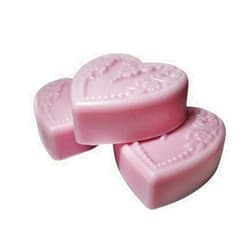 De'esse Boutique 3 Pc XLarge Heart shaped Carnation Scented Soap Set - Shea Butter Goat Milk Soap