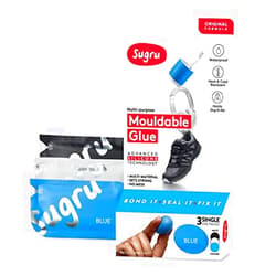 Sugru Original Formula Mouldable Glue: Retail 3-Pack (Black, Blue & White) / Retail-Packaged