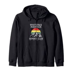 Climbed Whiteface Mountain USA Summit Sun Apparel Climbed Whiteface Mountain Summit Club Hike New York USA Sun Zip Hoodie