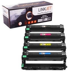 LINKJET Compatible DR221 Drum Replacement for Brother DR221CL DR-221CL Drum Unit for Use in Brother HL-3170CDW MFC-9330CDW HL-3140CW MFC-9130CW MFC-9340CDW Printer(Black,Cyan,Magenta,Yellow)
