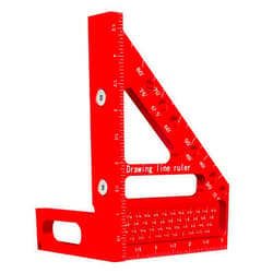 Aleric 3D Multi-Angle Carpenter Square Hole Scribing Ruler, Aluminum Alloy Multi Angle Measuring Ruler, 22.5-90 Degree Woodworking Square Ruler Protractor, Versatile Wood Tool for Engineer Carpenter Crafting