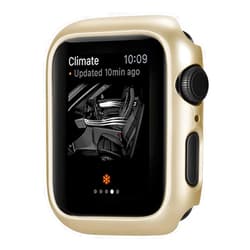 Leotop Compatible with Apple Watch Series 4 Case 44mm 40mm, Super Thin Bumper Protector PC Hard Cover Lightweight Slim Shockproof Accessories Matte Frame (Gold, 44mm Series SE2/SE/6/5/4)
