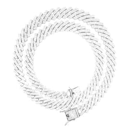 HH BLING EMPIRE Silver Gold Cuban Link Chain for Men/Women, Iced Out Mens Diamond Chain Necklace-Miami Cuban Link Chains Hip Hop Jewelry