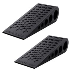 Suspension dudes Door Stoppers for Bottom of Door Premium Floor Rubber Door Stop Wedge Made in USA Heavy Duty Honeycomb Design for Carpet, Tile, Ideal for Home, School, Commercial, Black 2-Pack