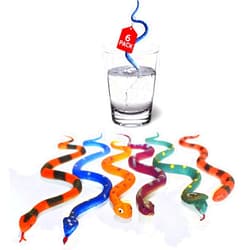 SENSORY4U Color Changing Snake Toys – 6 Pack Stretchy Reptile Fidgets for Kids – Sensory Water Creatures for Bath, Pool, Party Favors, Easter Basket, Classroom Prizes – Heat Reactive Slithering Animals