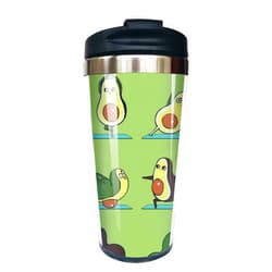 Yipaidel Avocado Tumbler Cup 13 OZ Stainless Steel Travel Mug With Lid Cute Avocado Exercise Yoga Cups With Funny Sayings For Women Insulated Tumblers Gift For Fitness Enthusiast