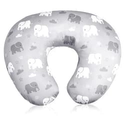 TANOFAR Nursing Pillow Cover, Elephant Breastfeeding Pillow Slipcover for Baby Boys & Girls, Animal Nursing Pillow Case for Newborn, Soft Fabric Fits Snug On Infant, Washable & Breathable (ONLY COVER)