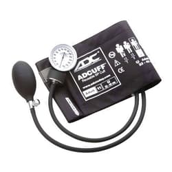 ADC 760-11ABK Prosphyg Model 760 Pocket Aneroid Sphygmomanometer with Adcuff Nylon Blood Pressure Cuff, Adult, Black