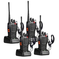 Pxton Walkie Talkies Long Range for Adults with Earpieces,16 Channel Walky Talky Rechargeable Handheld Two Way Radios with Flashlight Li-ion Battery and Charger（4 Pack）