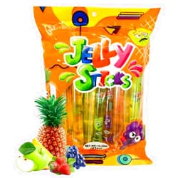 Apexy Jelly Straws, Fruit Jelly Filled Strips, Tiktok Candy Trend Items, Assorted Fruit Jelly Sticks, 15.23oz (432g)