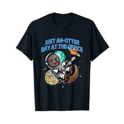 Sea Otter Staff Funny Sayings Worker Just Anotter Day at the Office Otter Lover Employee T-Shirt